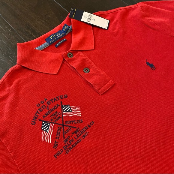 SOLD!! Polo Ralph Lauren USA Polo Shirt - Picture 4 of 8